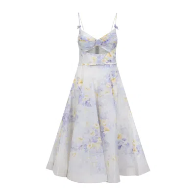 ZIMMERMANN ZIMMERMANN CRUSH TWIST FRONT MIDI DRESS WOMEN