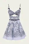 Zimmermann Crush Embellished Velvet-trimmed Printed Linen And Silk-blend Mini Dress