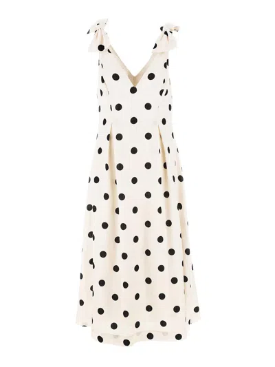 ZIMMERMANN CRUSH V NECK MIDI DRESS