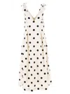 Zimmermann Polka-dot Bow-detail Linen Midi Dress