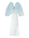 ZIMMERMANN CRUSH LIGHT BLUE TOP WITH BONED BODICE AND REAR TIE CLOSURE IN SILK WOMAN