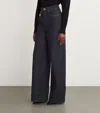 Zimmermann Crush Rigid High-rise Straight-leg Jeans In Black