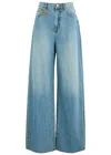Zimmermann Crush Wide-leg Jeans In Denim