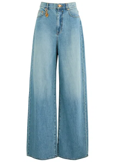 Zimmermann Crush Wide-leg Jeans In Denim