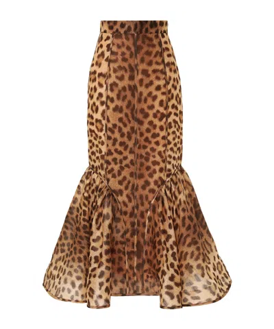 Zimmermann Crush Maxi Skirt In Brown