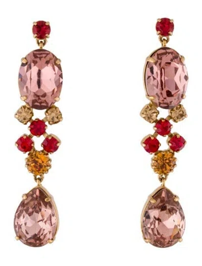 Pre-owned Zimmermann Crystal Drop Earrings In Multi