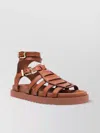 Zimmermann Cut-out Ankle Strap Flat Sandals