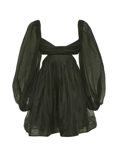 Pre-owned Zimmermann Cut-out Mini Dress In Black