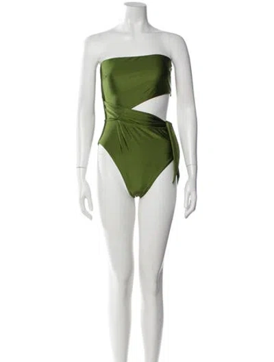 Pre-owned Zimmermann Cutout Accent One-piece In Green