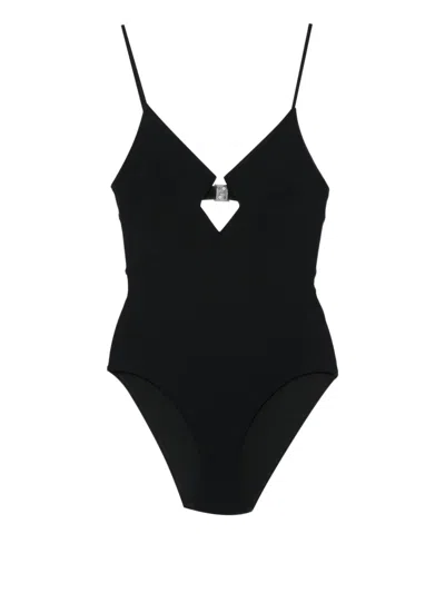 Zimmermann Cut-out Swimsuit In Black