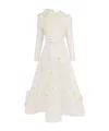 Zimmermann Matchmaker Daisy Linen-silk Midi Dress In White