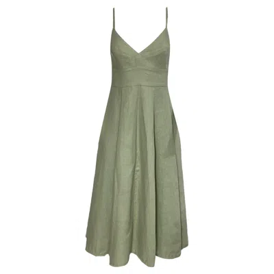 Zimmermann Dancer Picnic Midi Dress In Green Cotton