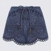Zimmermann Coco Embroidered Denim Shorts