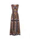 Zimmermann Mahon Waisted Maxi Dress With All-over Paisley Pattern In Multi