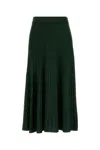 Zimmermann Dark Green Viscose Blend Skirt In Green