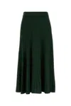 Zimmermann Dark Green Viscose Blend Skirt In Green
