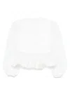 Zimmermann Dawning Beaded V-neck Blouse In White