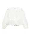 Zimmermann Dawning Beaded V-neck Blouse In White