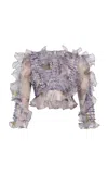Zimmermann Dawning Braided Bodice In Purple