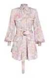 Zimmermann Dawning Cargo Mini Dress In Multi