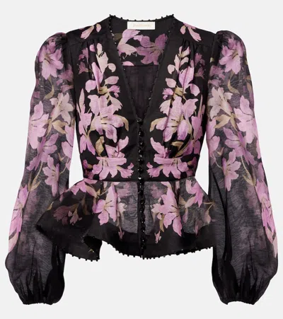 ZIMMERMANN DAWNING FLORAL BLOUSE