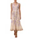 Zimmermann Lilac Floral Viscose Dawning Midi Dress In Multi