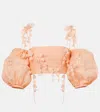 Zimmermann Dawning Linen And Silk Crop Top