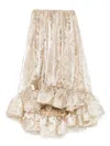Zimmermann Dawning Flounce Maxi Skirt In Gold