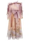 Zimmermann Dawning Ruffle Maxi Dresses Pink