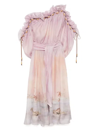 ZIMMERMANN DAWNING RUFFLE MAXI DRESS