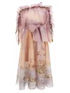 Zimmermann Dawning Ruffle Maxi Dresses Pink In Pink