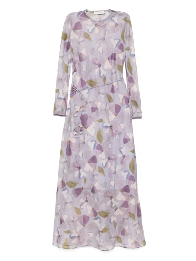 Zimmermann Dawning Sheath Maxikleid In Purple