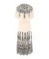 Zimmermann Dawning Sunray Printed Midi Dress In Ivory White