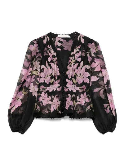 Zimmermann Dawning V-neck Beaded Blouse