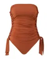 Zimmermann Sculpting Braided Gathered One-piece Swimsuit Size 1 In Black