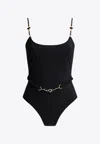 Zimmermann Daylight Chain Scoop One-piece Swimsuit In Black