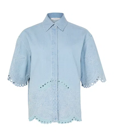 Zimmermann Daylight Denim Shirt In Multi