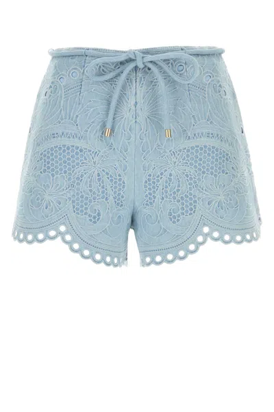 Zimmermann Daylight Denim Short In Blue