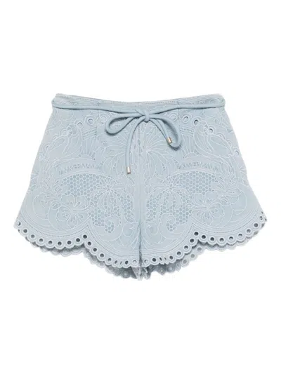 Zimmermann Daylight Denim Shorts In Blue