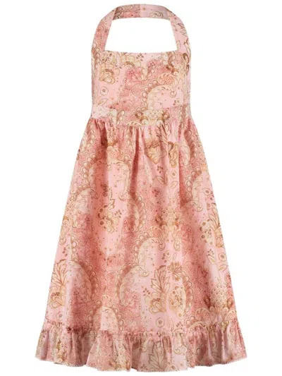 Zimmermann Kids' Vestito Daylight In Pink