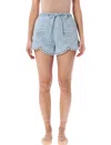 Zimmermann Daylight Embroidered Denim Shorts