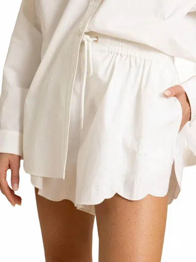 Zimmermann Daylight Flat Front Shorts In Ivory In White