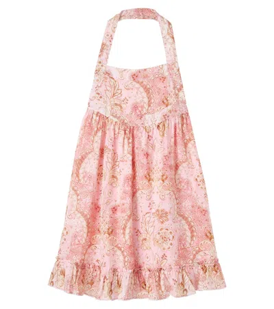 Zimmermann Kids' Daylight Floral Cotton Dress In Animal Print