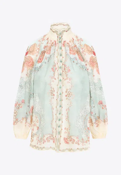 ZIMMERMANN DAYLIGHT FLORAL PRINT BLOUSE
