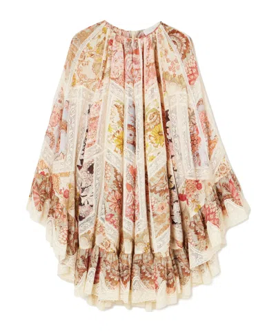 Zimmermann Daylight Flutter Mini Dress In Multi-color