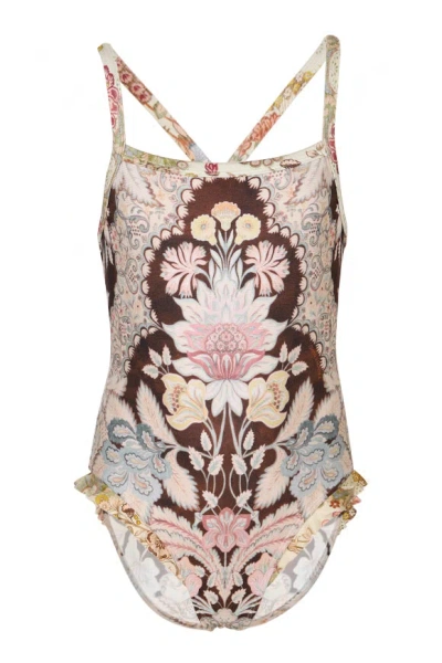 Zimmermann Daylight Frill One Piece In Multi