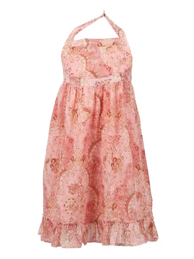 Zimmermann Daylight Kids Halter Dress In Pink