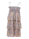Zimmermann Daylight Kids Tiered Dress In Blue