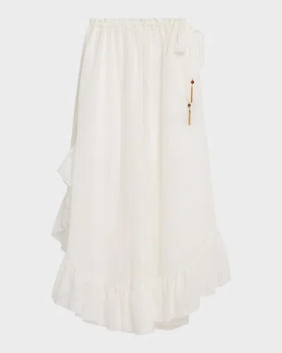 Zimmermann Daylight Ruffle Maxi Skirt In Neutral
