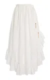 Zimmermann Daylight Ruffled Maxi Skirt In White